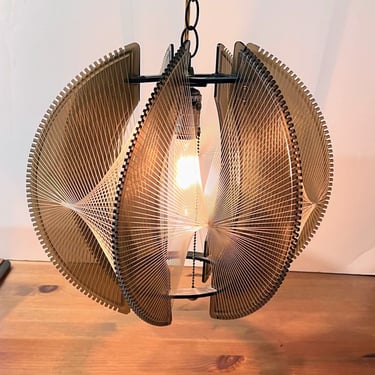Vintage Paul Secon Style String Lamp Mid Century Modern Swag Swing Ceiling Lamp 