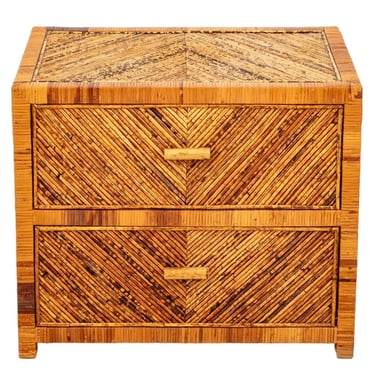Gabriella Crespi Style Pencil Reed Nightstand
