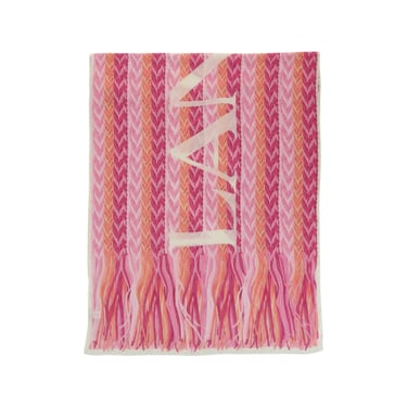 Lanvin Chevron Logo Pattern Scarf Women