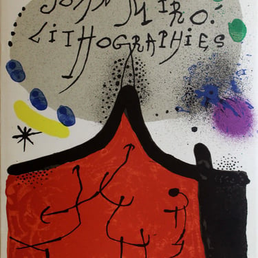 Joan Miro Lithographies Volume I Book with Original Modern Lithographs 1972 