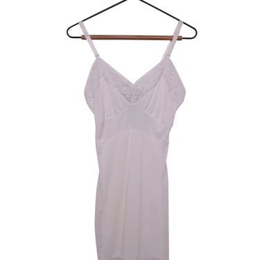 White Lace Panel Slip Dress
