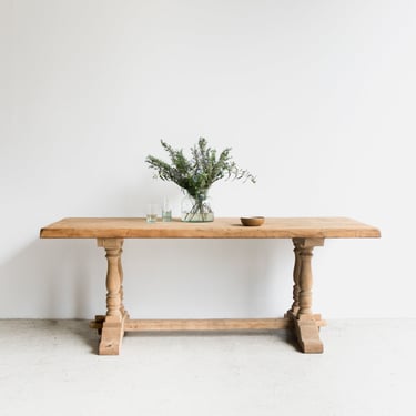 Vintage Oak Trestle Table