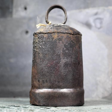 Antique Handcrafted Goat Bell | Rustic Folded and Riveted Animal Bell | Rustic Farm Bell 