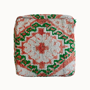 Moroccan Wool Rug Pouf