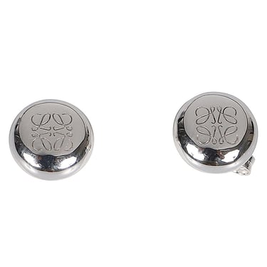 Loewe Women Anagram Pebble Silver Earrings