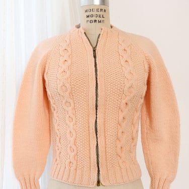 Handmade Blush Zip Sweater XS-M