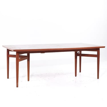 Arne Vodder Model 212 Mid Century Danish Teak Expanding Dining Table with 2 Leaves - mcm 