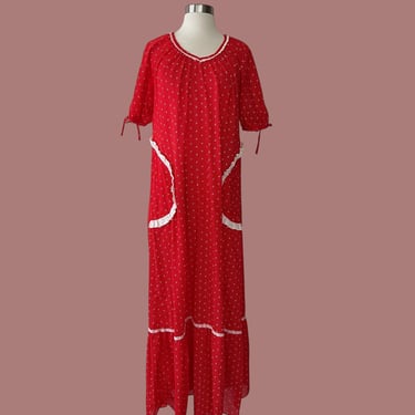Vintage 70s Tropicana Hawaii Maxi Dress 