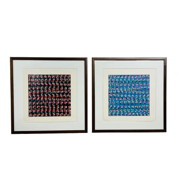 #1082 Pair of Framed Screen Prints by Campos