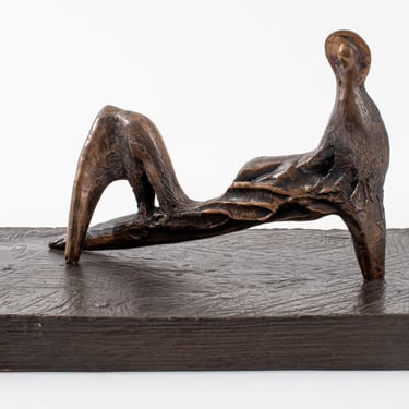 Henry Moore "Reclining Figure: Stiff Leg" Bronze