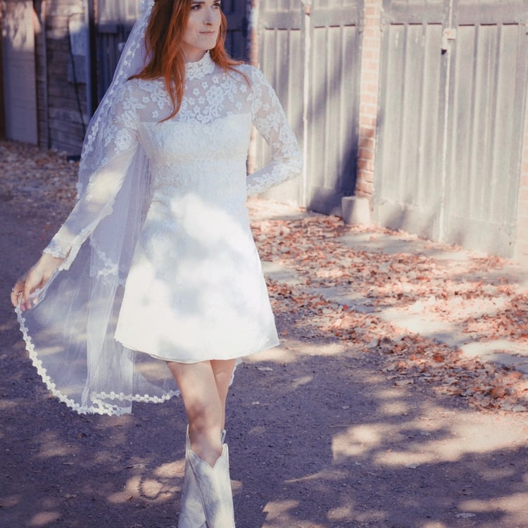 Vintage Wedding Dress - 1960s - Mod, Mini, | GalaxieVTG - Denver, CO | ATTIC