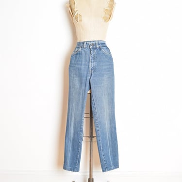 vintage 80s LEVIS jeans denim high waisted straight leg broken in pants XS clothing 