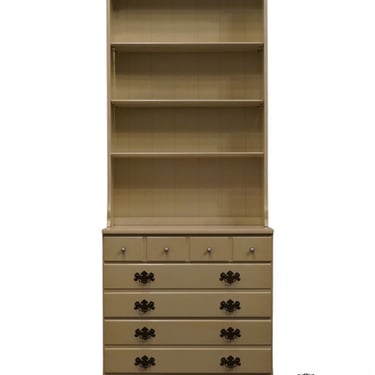 ETHAN ALLEN Heirloom Custom Room Plan CRP 30" Off White Painted Chest w. Bookcase Top 14-4510P / 14-4019 