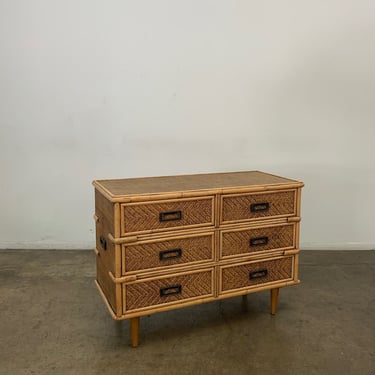 Rattan and wood dresser - restored 