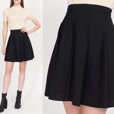 Medium 90s Black Pleated Mini Skirt 28