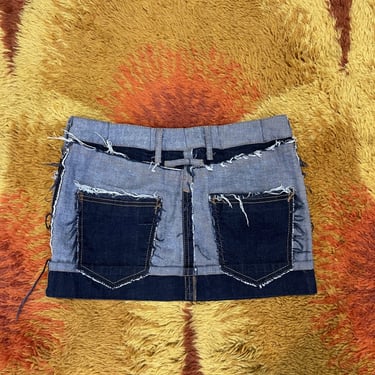 Jean Paul Gaultier Runway protype (2013) denim mini skirt