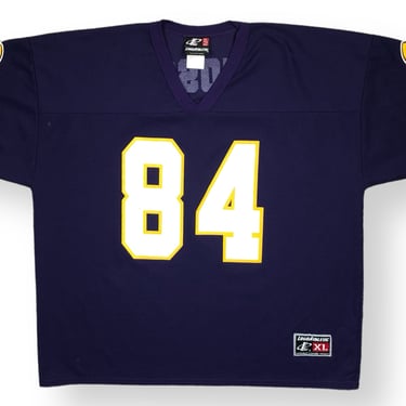Vintage 90s Logo Athletic Minnesota Vikings Randy Moss #84 Home NFL Football Jersey Size XL 