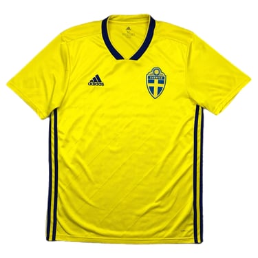 2018 Adidas Sweden National Soccer Team Home Jersey/Football Kit Shirt Size Medium/Large 