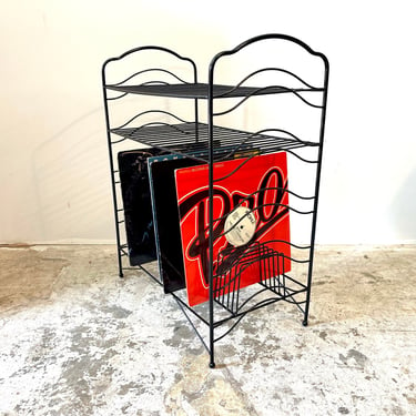 Metal Wire Stereo + Record Rack 