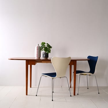 Vintage Teak Extendable Dining Table with Folding Leaves - Scandinavian Design 