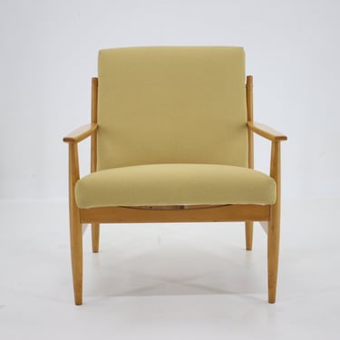 1960s Beech Armchair, Czechoslovakia / Wooden Vintage Armchair / Vintage Seating / Lounge Chair 