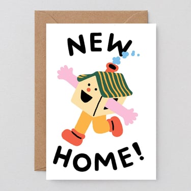 'Happy House' New Home Greetings Card