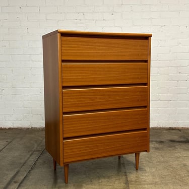 Mid Century Teak Highboy Dresser 