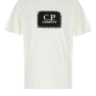 C.P. Company Men White Cotton T-Shirt