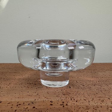 Dansk Full Lead Crystal Pedestal Candleholder | Quistgaard | Japan 