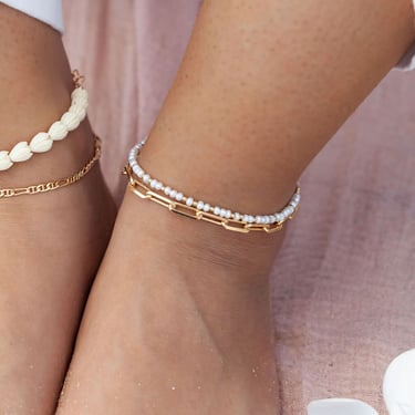 Chunky Gold Paperclip Chain Anklet - Hie, Gold Anklet, Gold Chain Anklet, Gold Filled Anklet, Gold Anklet, Hawaii Anklet, Summer Jewelry 
