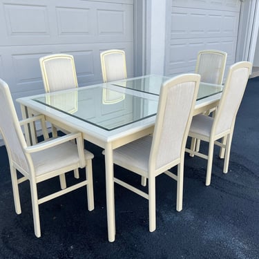 Vtg 90s Art Deco dining set/lacquer 