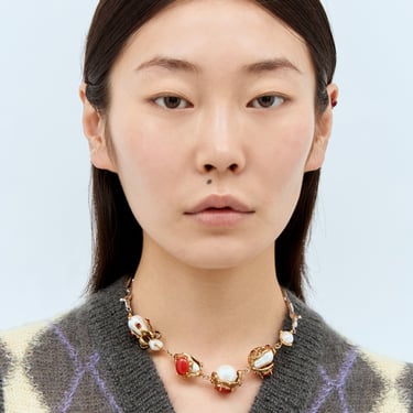 Marni Women Encased Pearls Branch Necklace