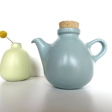 Heath Ceramics Small Teapot In Aqua, 16oz Edith Heath Individual Sized Pot, Mid Century Minimalist Ceramic Dishes 