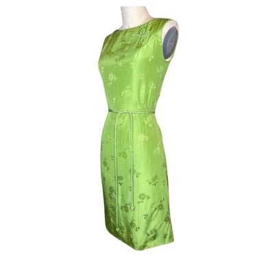 1950s green silk Dress 