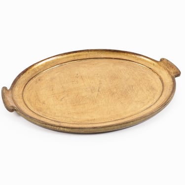 Vietri Wooden Tray Gold Oval Tray 