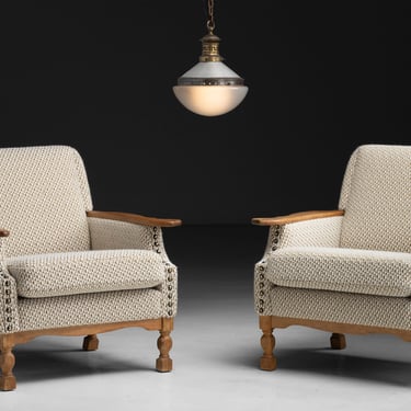Lounge Chairs in Pierre Frey Wool