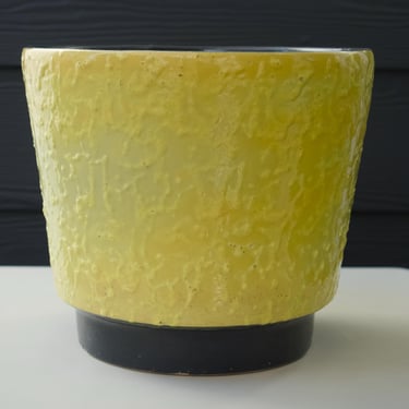 FAT LAVA PLANTER - Large 11" Citroen Lemon Yellow - Mid-Century Modern Vintage 