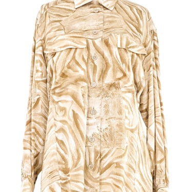 Escada Animal Print Silk Blouse