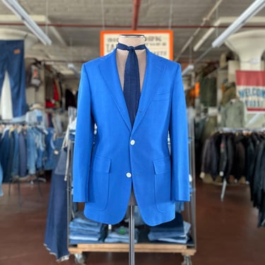 Size 40R Vintage 1980s Brooks Brothers Brookslinen 3 Roll 2 Sport Coat 2292 