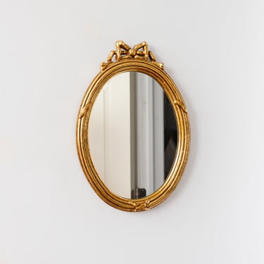 vintage French Louis XVI style petite oval mirror