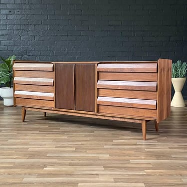 Large Mid-Century Modern “Rhythm” Walnut Dresser by Lane, c.1950’s 