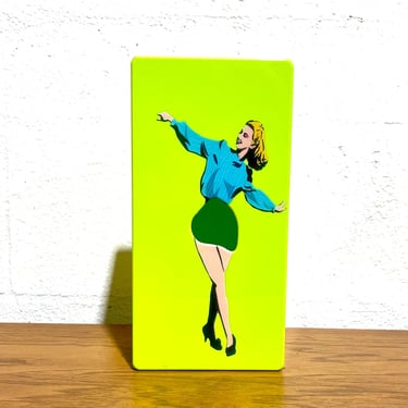 Pin Up Tissue Box Holder Lime 