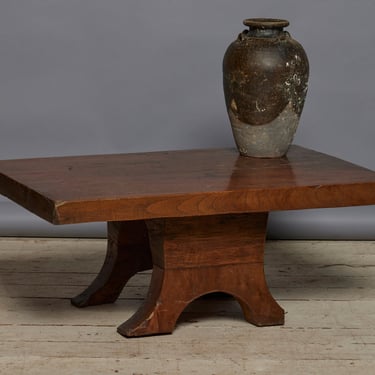 Thick Top Solid Shoe Foot Dutch Colonial Teak Coffee Table