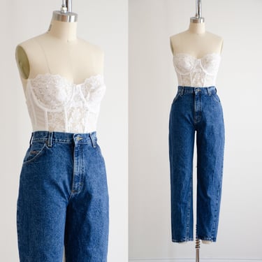 high waisted jeans 90s vintage Rider denim ankle jeans 