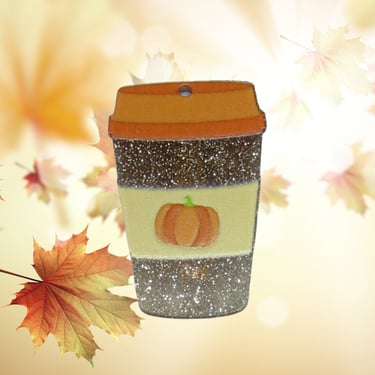 Pumpkin Spice Latte Hair Clip Cute Fall Coffee Barrette 