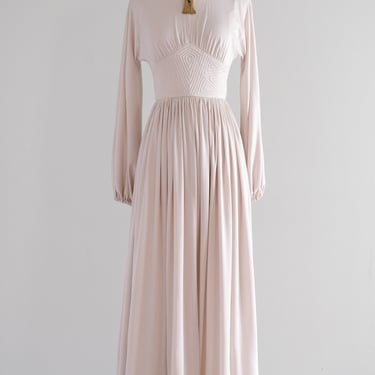 Vintage 1970's Ash Jersey Gown by Donald Brooks / XS