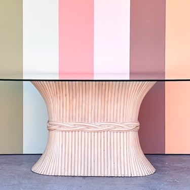 McGuire Style Sheaf of Wheat Dining Table