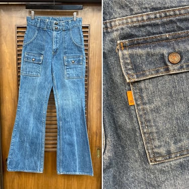 Vintage 1970’s w29 “Levi’s” Orange Tag “Bush Pants” Denim Flare Jeans, 70’s Pants, Vintage Clothing 