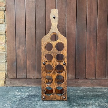 Vintage Wine Rack Bottle Shaped Mid-Century Kitsch 