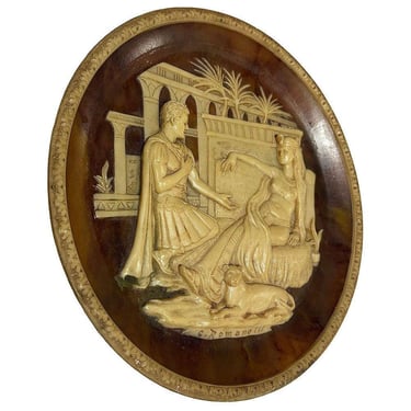 Great Romances Anthony And Cleopatra by Carl Romanelli Incolay Stone Plate 
